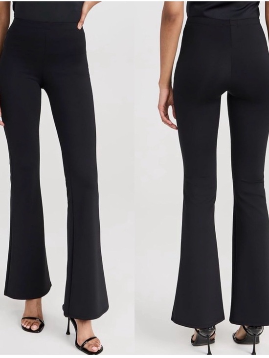 Good American Pants - Good American Pull On Flare Pants Black Size Large
